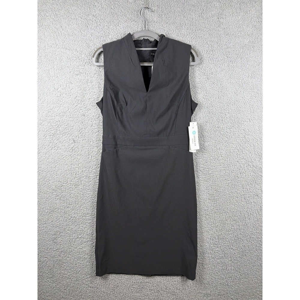 NWT Tribal Annie Sheath Dress Women's Size 8 Dark Gray Stretch Stitch Fix